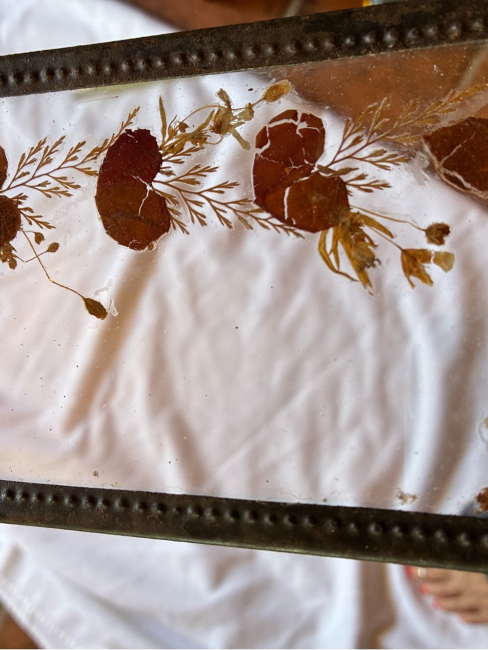 Lasting Impressions stained glass pressed real flower Hearts window candle Spike - Picture 8 of 11